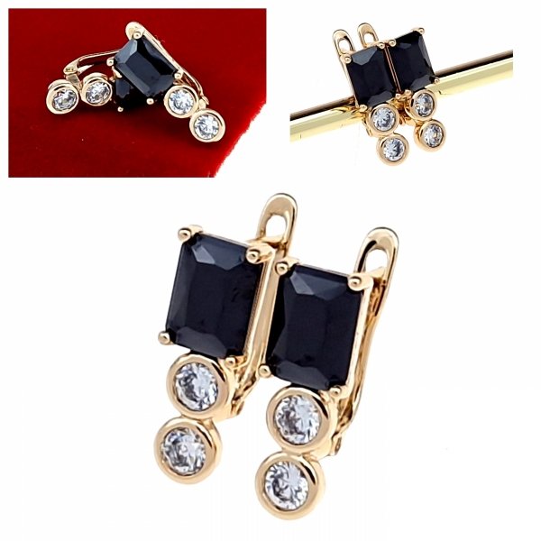 exclusive swarovski gold-plated earrings