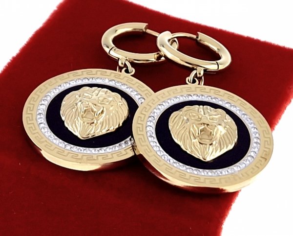 gold earrings made of stainless steel