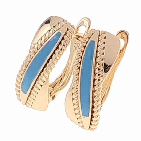 gold plated earrings with exclusive cubic zirconia