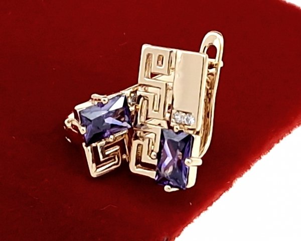 exclusive swarovski gold-plated earrings