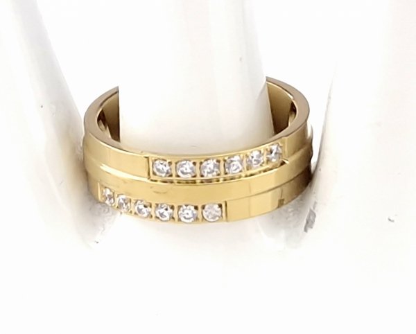 ring 19,00mm gold stainless steel