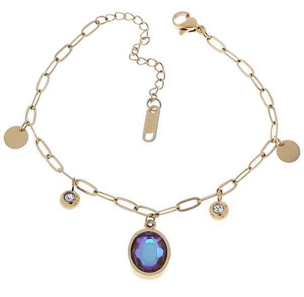 BRACELET GOLD CELEBRITY STAINLESS STEEL