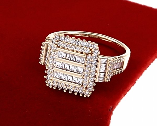 gold ring 18,60mm. gold-plated engagement xuping