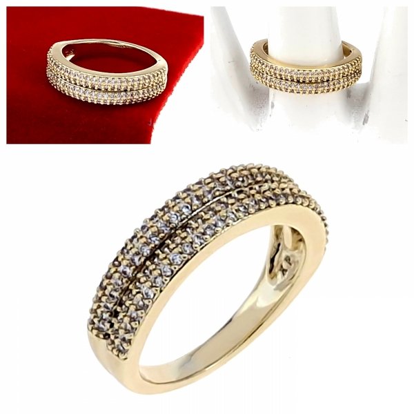 gold ring 18,60mm. gold-plated engagement xuping