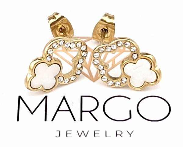 gold earrings made of stainless steel