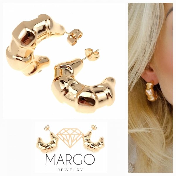 gold plated earrings with exclusive cubic zirconia
