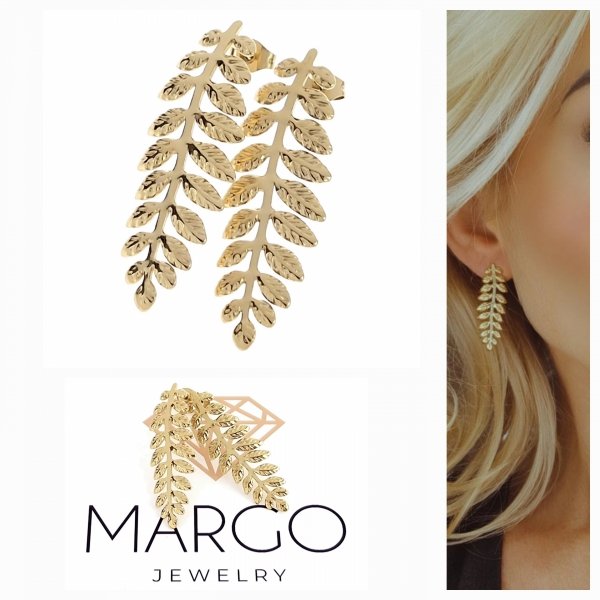 gold earrings made of stainless steel