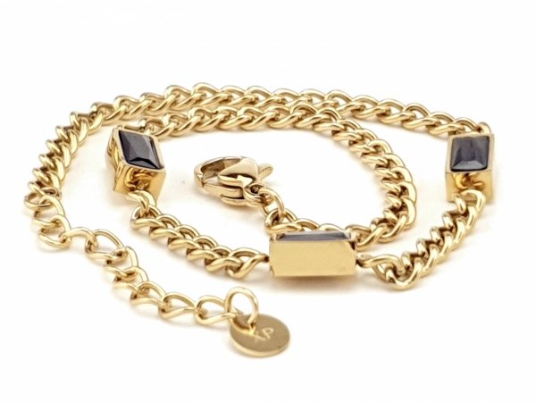 BRACELET GOLD CELEBRITY STAINLESS STEEL