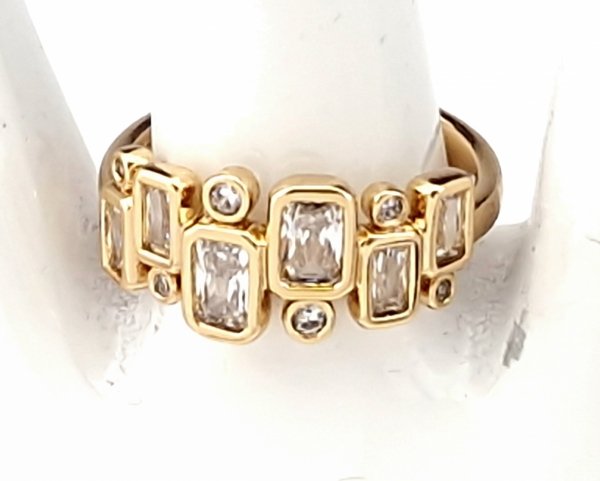 gold ring 18,60mm. gold-plated engagement xuping