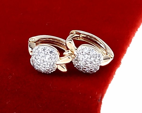 exclusive swarovski gold-plated earrings