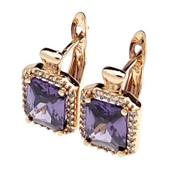 exclusive swarovski gold-plated earrings