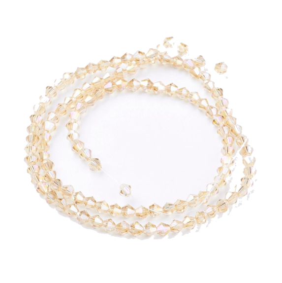 Glass beads faceted strands
