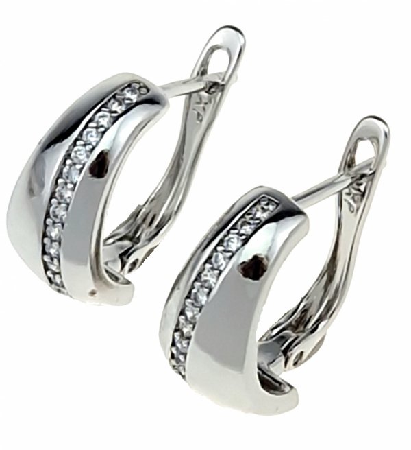 gold plated earrings with exclusive cubic zirconia