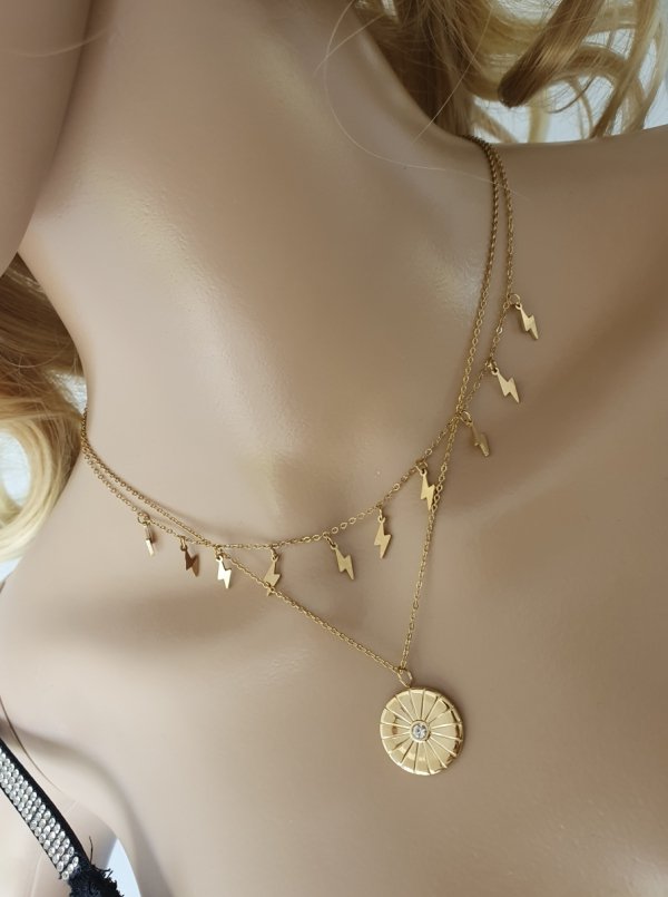 GOLD CHAIN NECKLACE celebrity STAINLESS STEEL