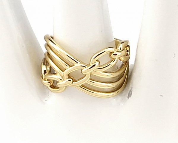 gold ring 17,00mm. gold-plated engagement xuping
