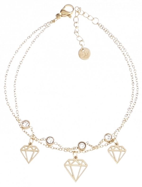 BRACELET GOLD CELEBRITY STAINLESS STEEL