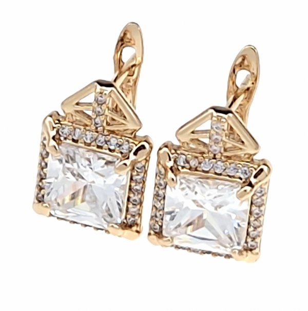 exclusive swarovski gold-plated earrings