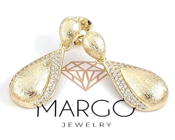 gold plated earrings with exclusive cubic zirconia