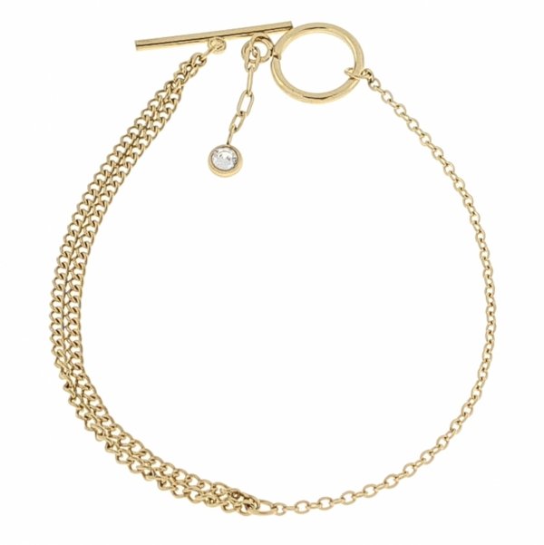 BRACELET GOLD CELEBRITY STAINLESS STEEL