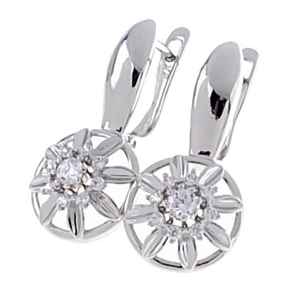 gold plated earrings with exclusive cubic zirconia