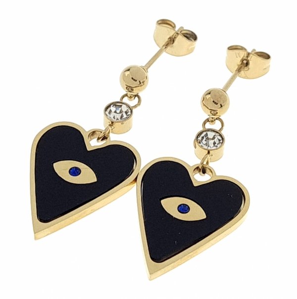 gold earrings made of stainless steel
