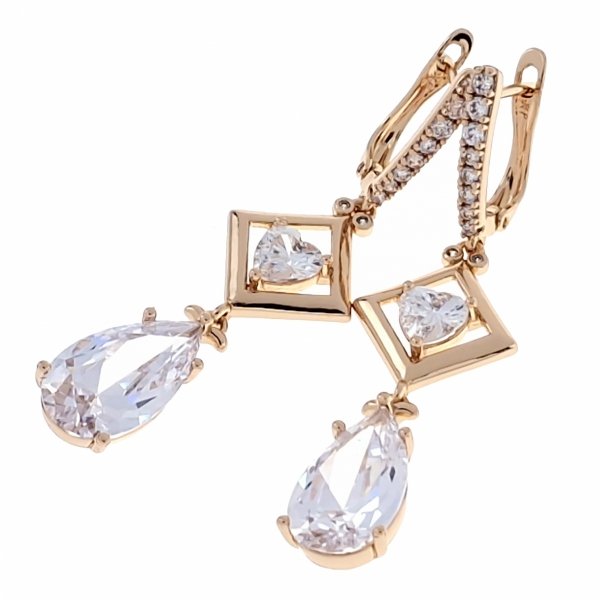 exclusive swarovski gold-plated earrings