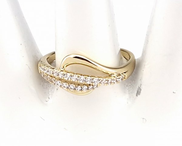 gold ring 18,60mm. gold-plated engagement xuping