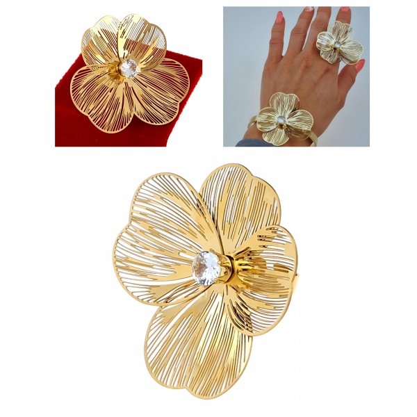 ring 18,30mm gold stainless steel