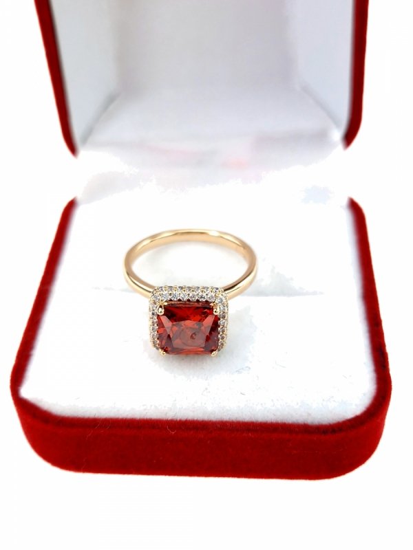 gold ring 18,60mm. gold-plated engagement xuping