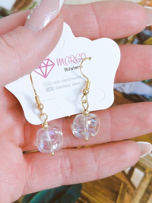 gold earrings made of stainless steel