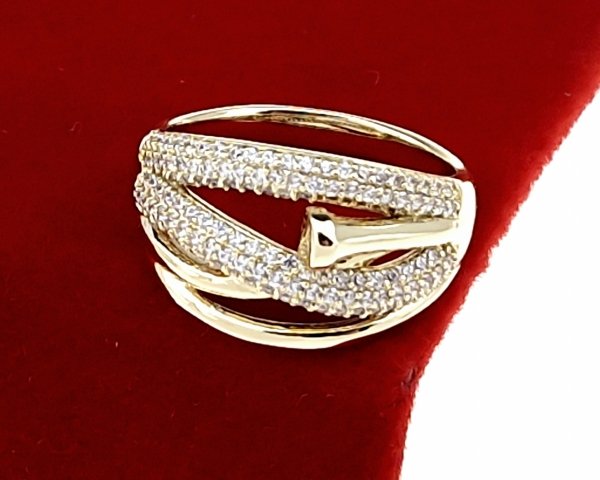gold ring 18,60mm. gold-plated engagement xuping