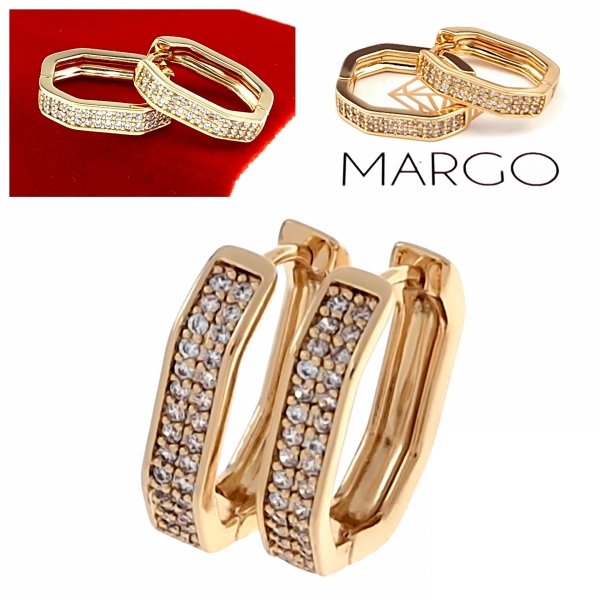 exclusive swarovski gold-plated earrings