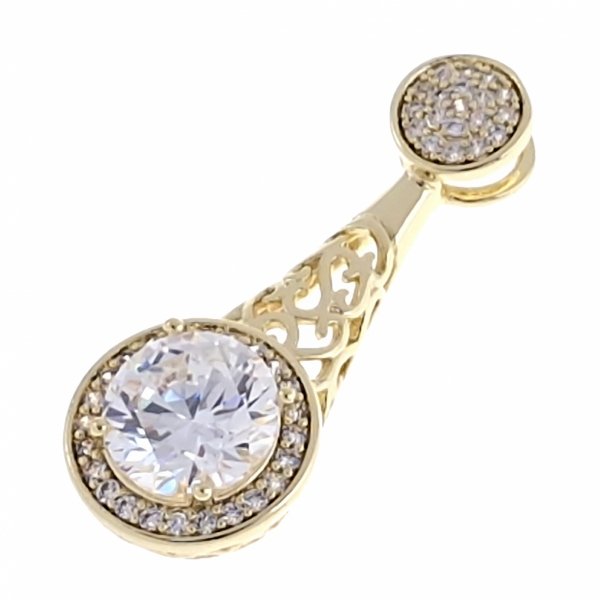 gold pendant 18k shiny xuping