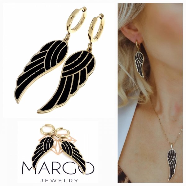 gold earrings made of stainless steel