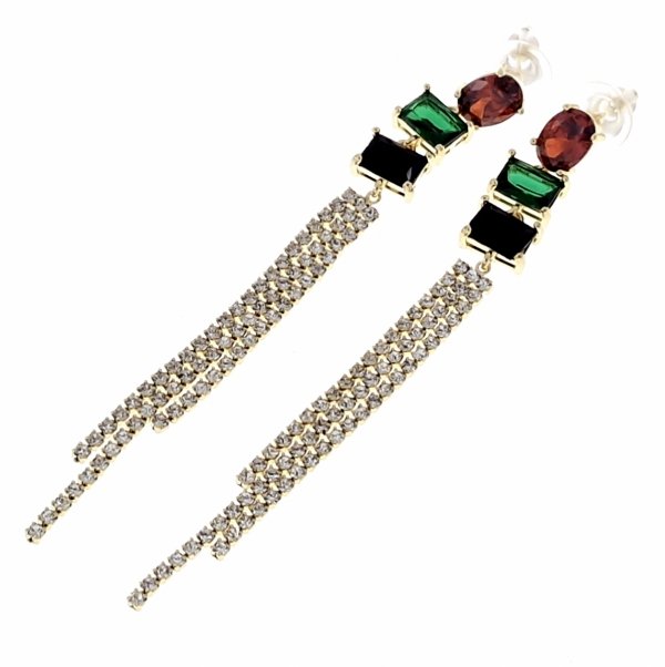 gold plated earrings with exclusive cubic zirconia