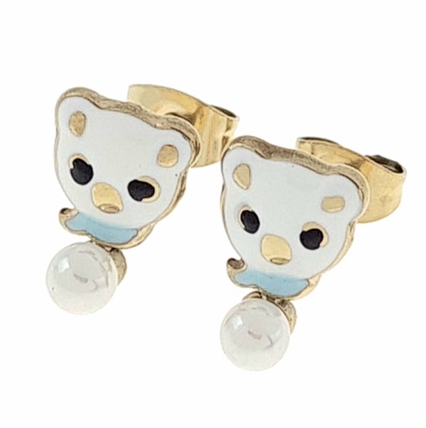 gold earrings made of stainless steel