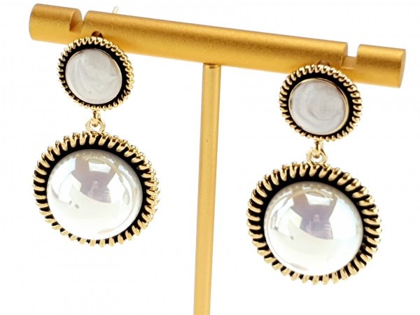 gold plated earrings with exclusive cubic zirconia