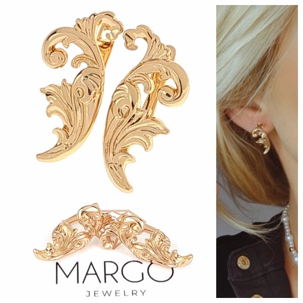 gold plated earrings with exclusive cubic zirconia
