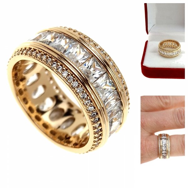 gold ring 18,60mm. gold-plated engagement xuping