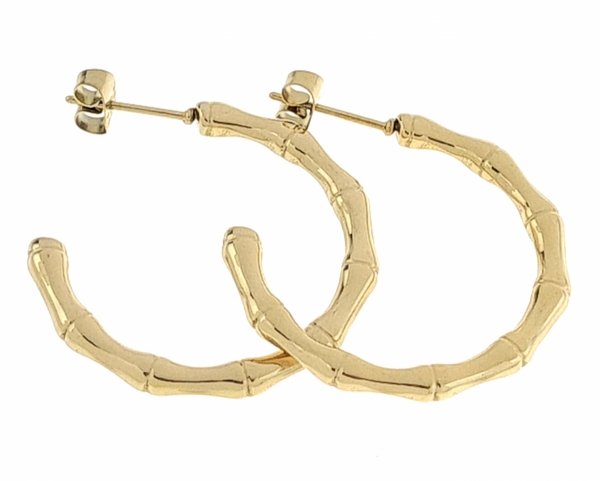 gold earrings made of stainless steel
