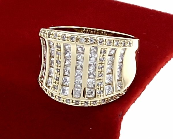 gold ring 18,60mm. gold-plated engagement xuping