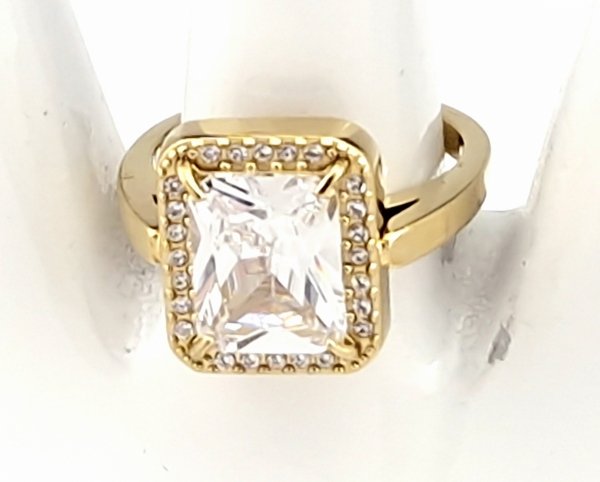 ring 19,00mm gold stainless steel