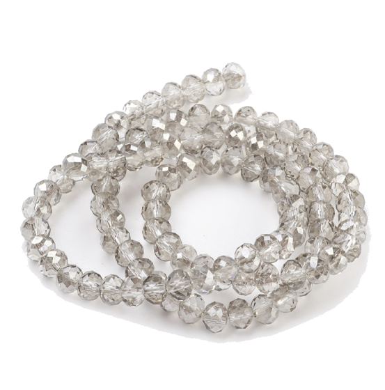 Glass beads faceted strands
