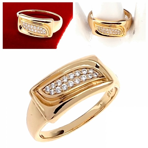 gold ring 18,60mm. gold-plated engagement xuping