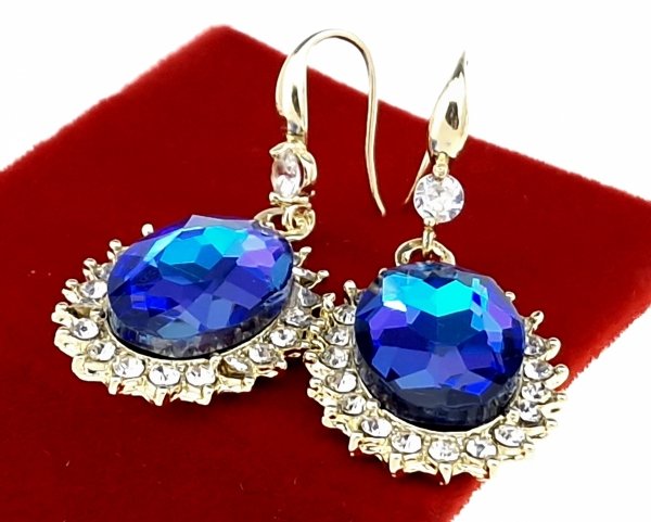 gold plated earrings with exclusive cubic zirconia