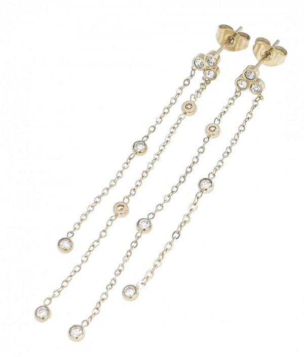 gold earrings made of stainless steel