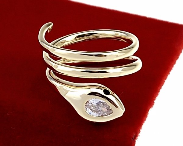 gold ring 18,60mm. gold-plated engagement xuping