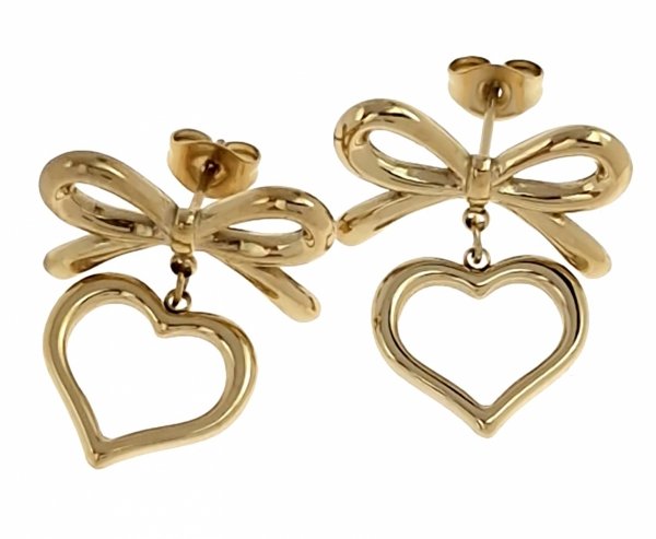 gold earrings made of stainless steel