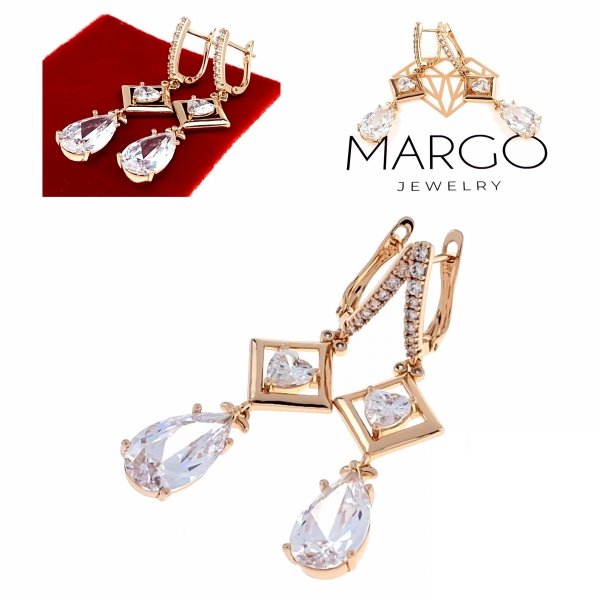 exclusive swarovski gold-plated earrings