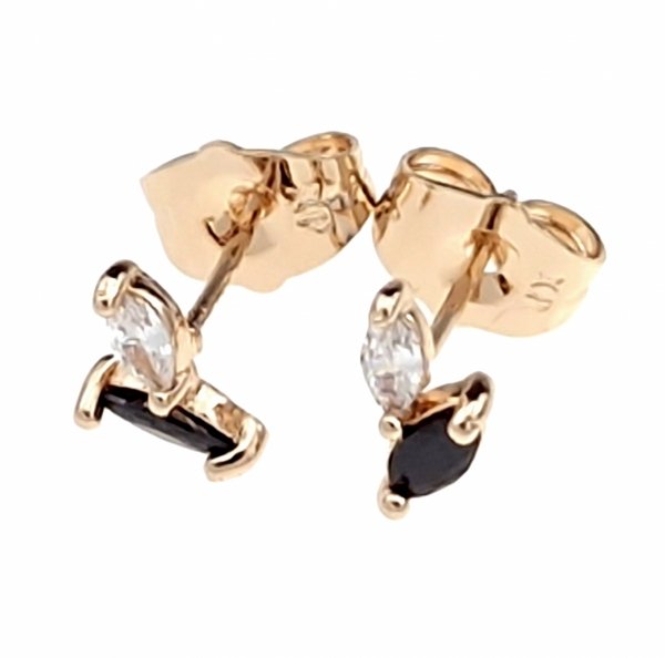 gold plated earrings with exclusive cubic zirconia